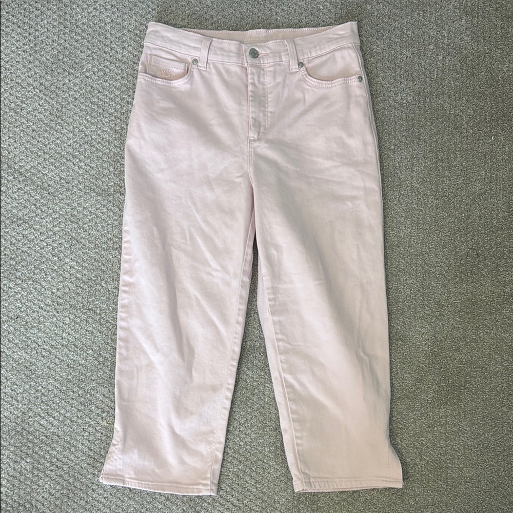 Gloria Vanderbilt Women's Pink Denim Crop Jeans Sz 6